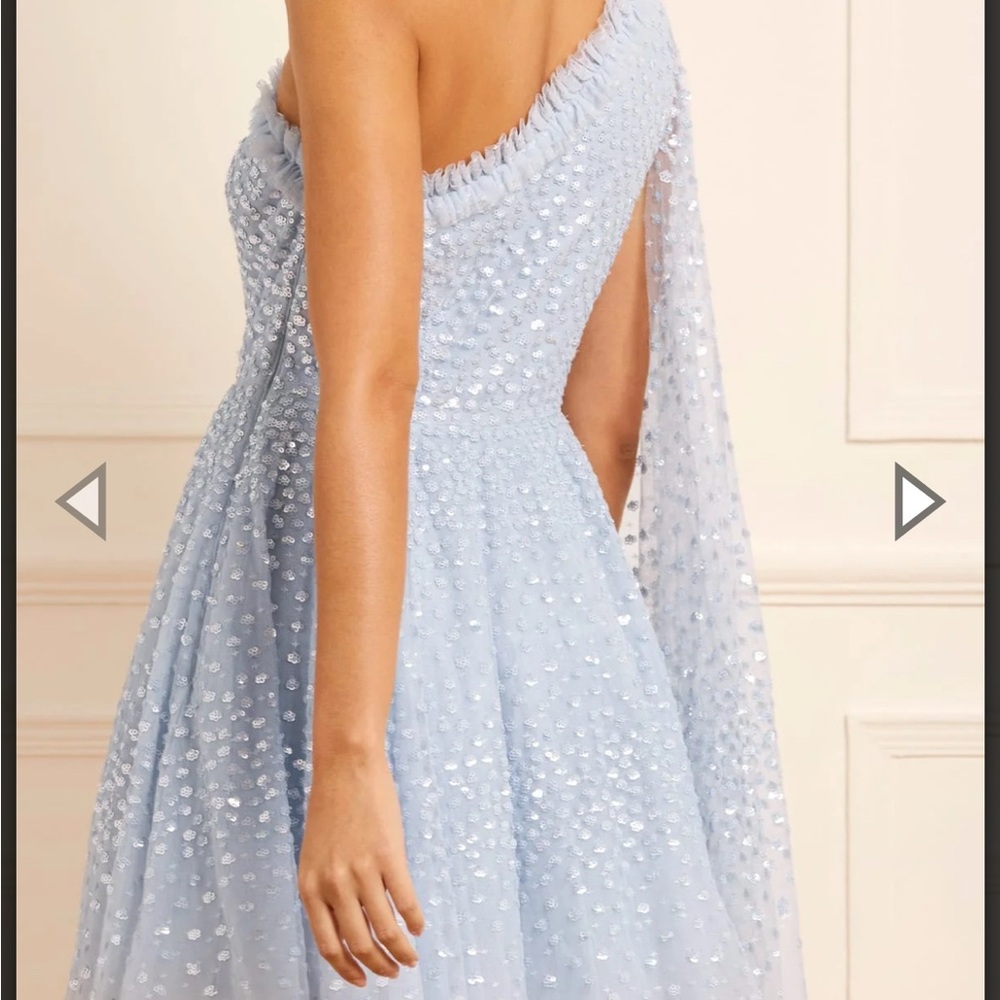 Needle & Thread One-Shoulder Blue Mini Dress - Picture 6 of 12